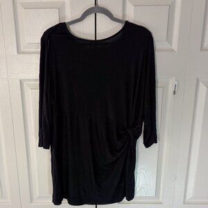 Torrid Super Soft Black Side Tie Tunic Top Size 3 (3X)